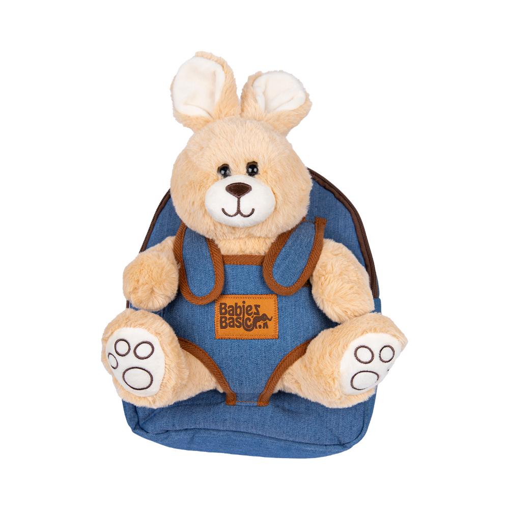 Babies Basic Baby Detachable Teddy Bag - Blue/Cream
