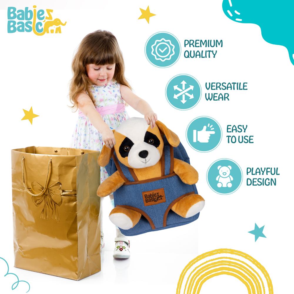 Babies Basic Kid/baby Bag with Detachable Teddy Blue/Light - Brown