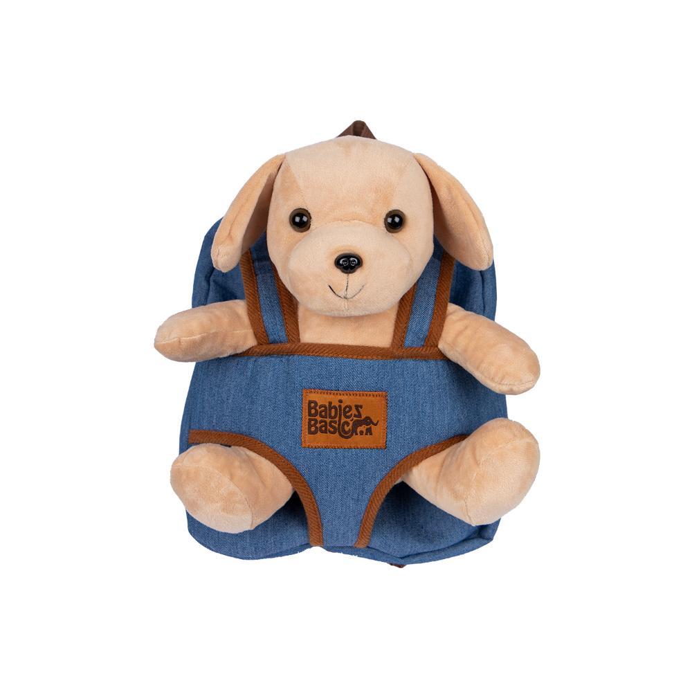 Babies Basic Baby Detachable Teddy Bag - Blue/Ivory