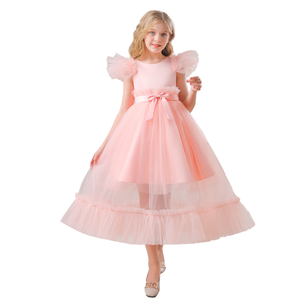 Sugar Rush Appliqued Cap Sleeves Party Dress - Pink