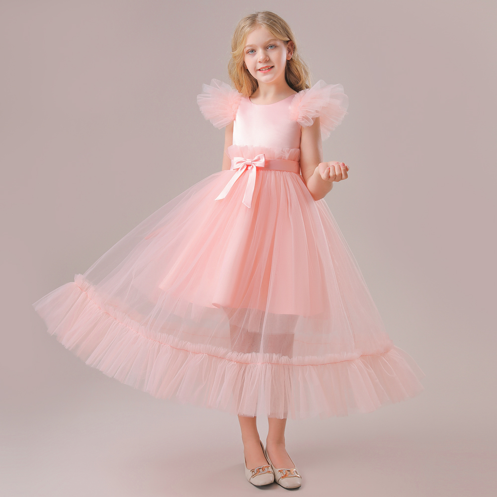 Sugar Rush Appliqued Cap Sleeves Party Dress - Pink