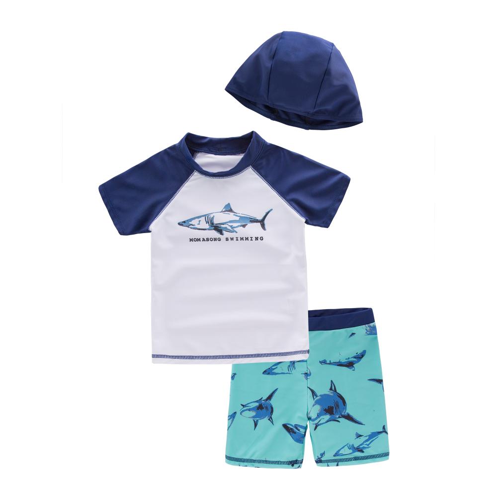 Sugar Rush Shark-themed 2-pc Swimsuit & Swimcap