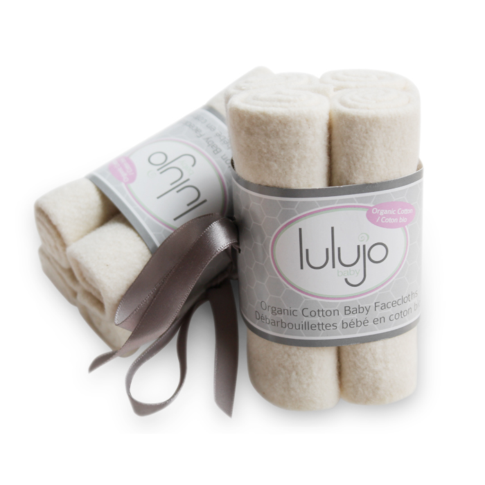 Lulujo Organic Cotton Face Cloths - Pack of 4