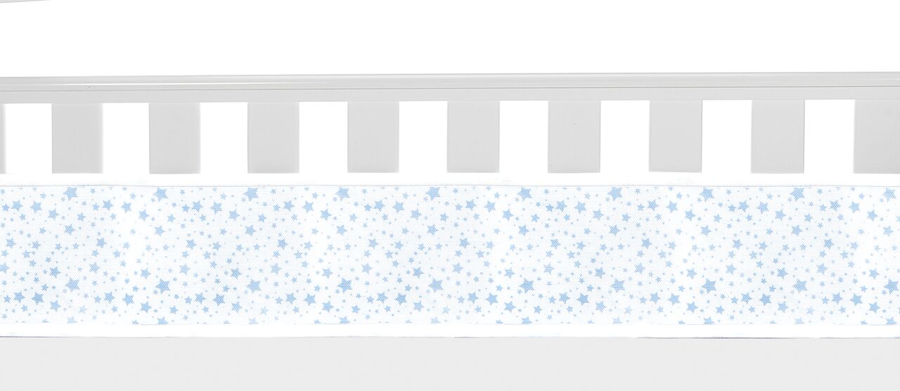 BreathableBaby-Mesh Liner Twinkle Twinkle,White With Blue Star