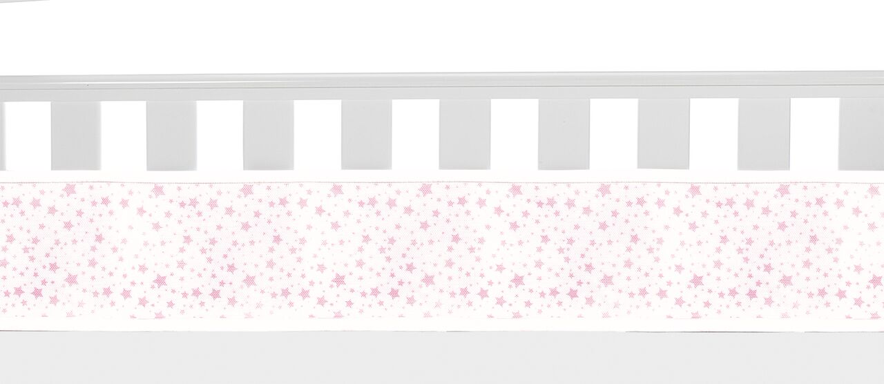 BreathableBaby-Mesh Liner Twinkle Twinkle,White With Pink Star