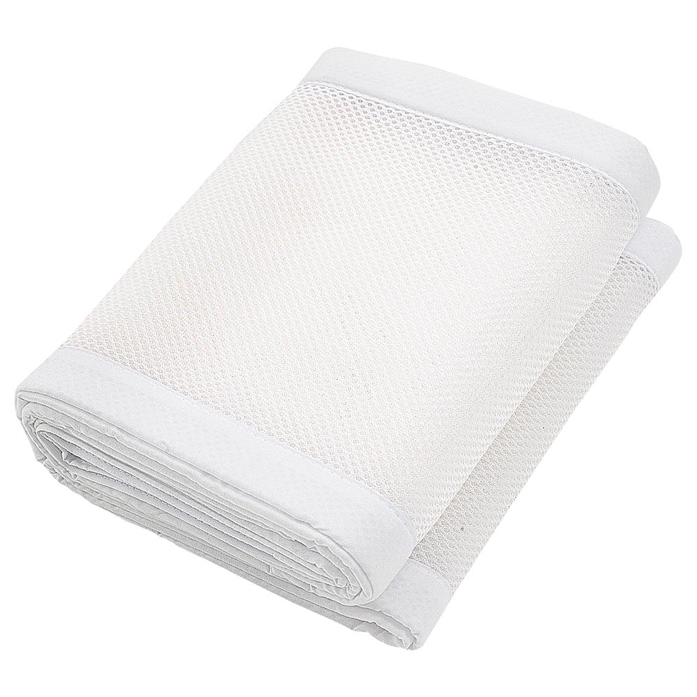 BreathableBaby - Airflow 4 Sided Mini Cot Liner - White