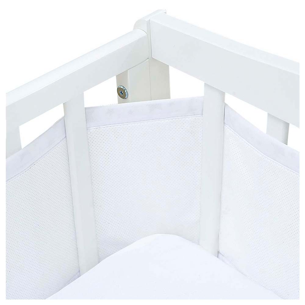 BreathableBaby - Airflow 4 Sided Mini Cot Liner - White