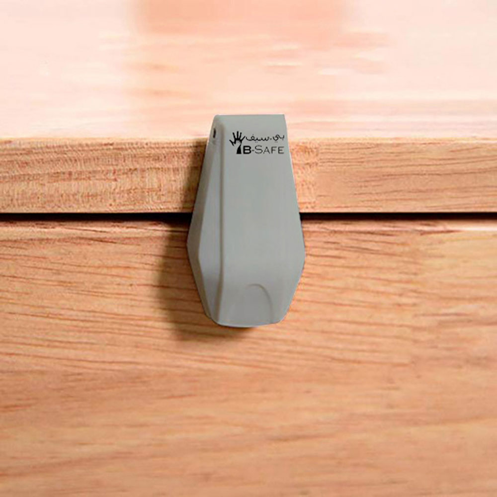 B-Safe - Drawer Finger Pinch Guard Pack of 4 - Grey