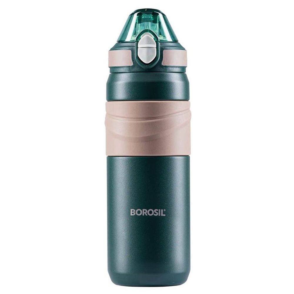 Borosil - Adventure Sipper Water Bottle - Green/Brown - 560ml