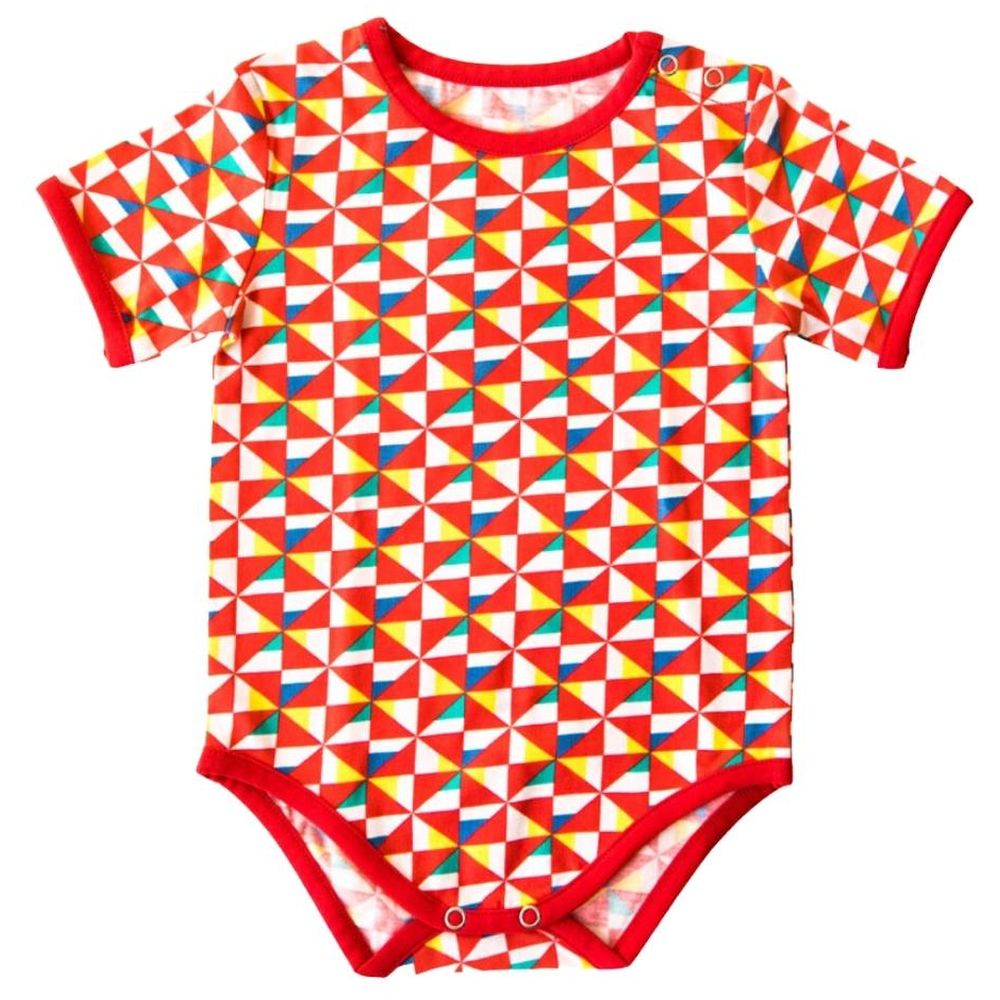 Ola Otter Short Sleeves Bodysuit Pinwheel Parade
