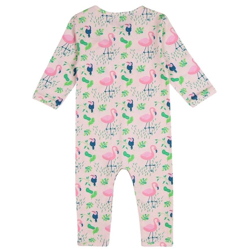 Ola Otter Printed Sleepsuit Flamingo Forest