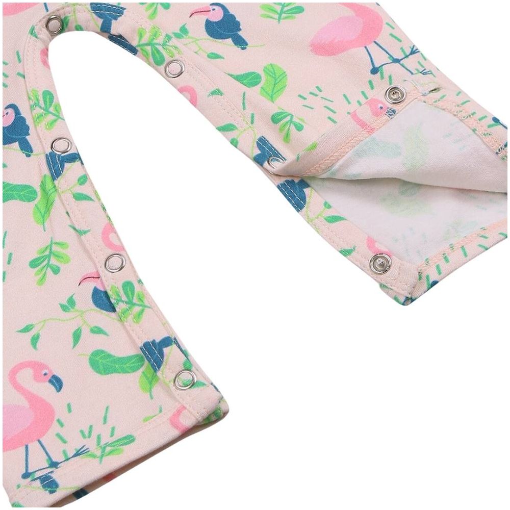 Ola Otter Printed Sleepsuit Flamingo Forest