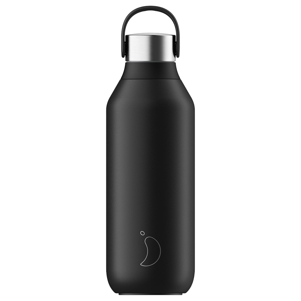 Chillys - Stainless Steel Water Bottle - Abyss Black - 500 ml