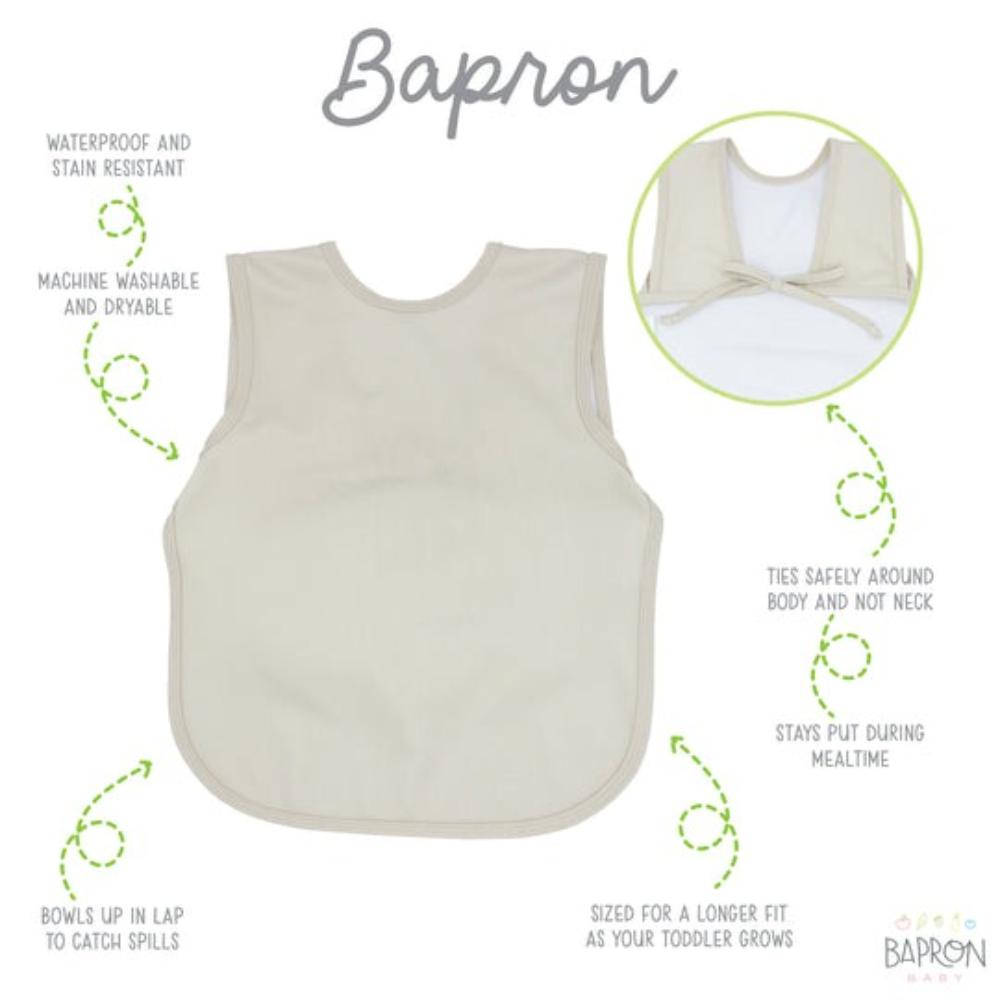 BabpronBaby - Feeding Bib - Solid Champagne Minimalist