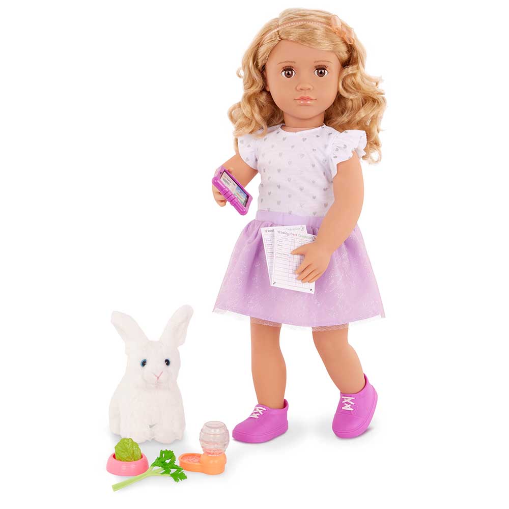 Our Generation - Jabby Doll And Summer Pet Friends Playset - 18 Inch