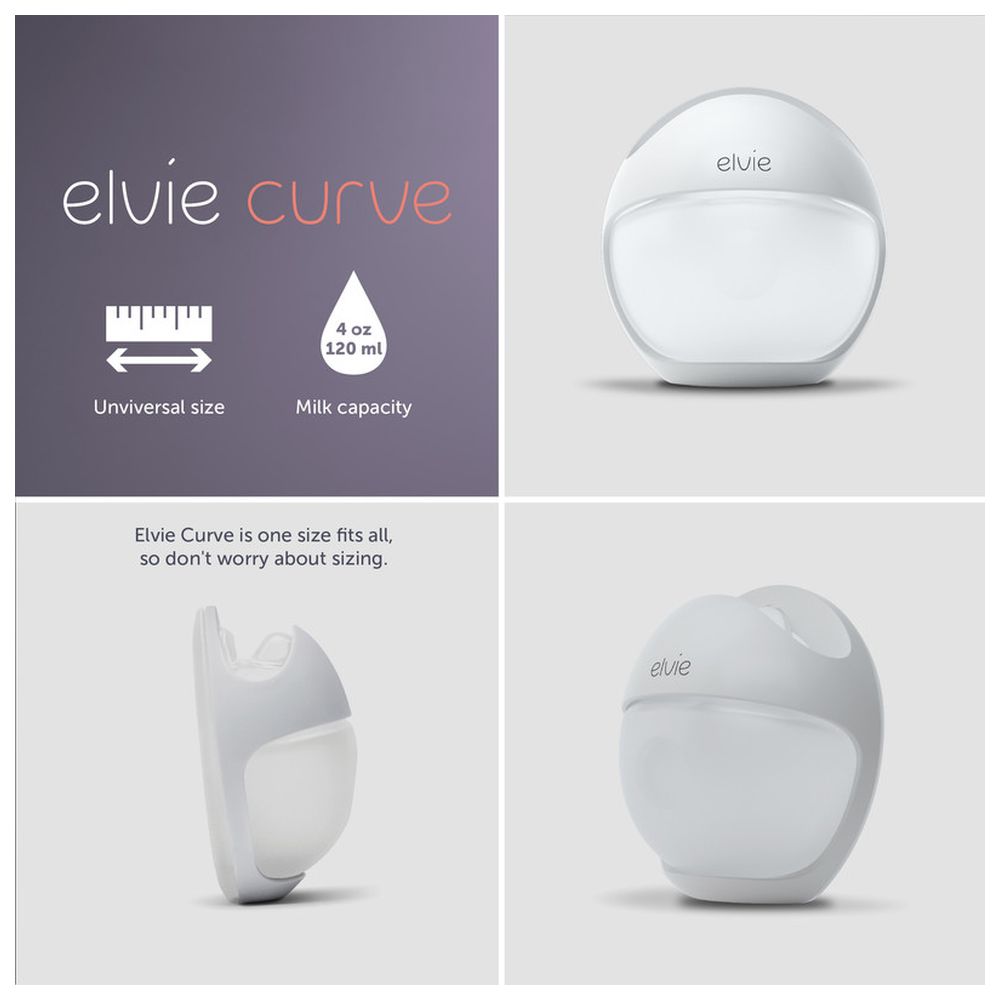 Elvie Curve Silicone Wearable Manual Breast Pump