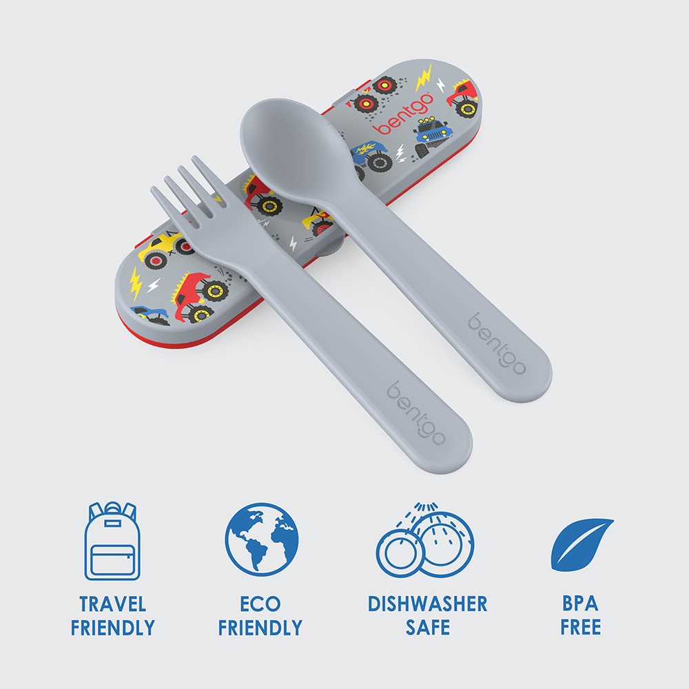 Bentgo - Kids Utensils Set - Trucks - 3pcs