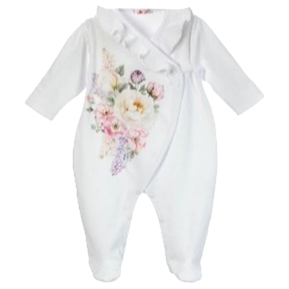 Sofija Mirella Floral Collection Lux Babygrow - White
