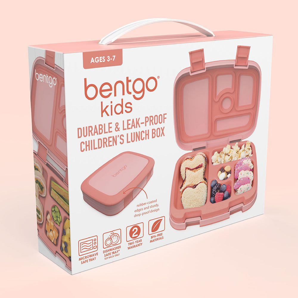 Bentgo - Kids Colour 5 Compartment Lunchbox - Coral