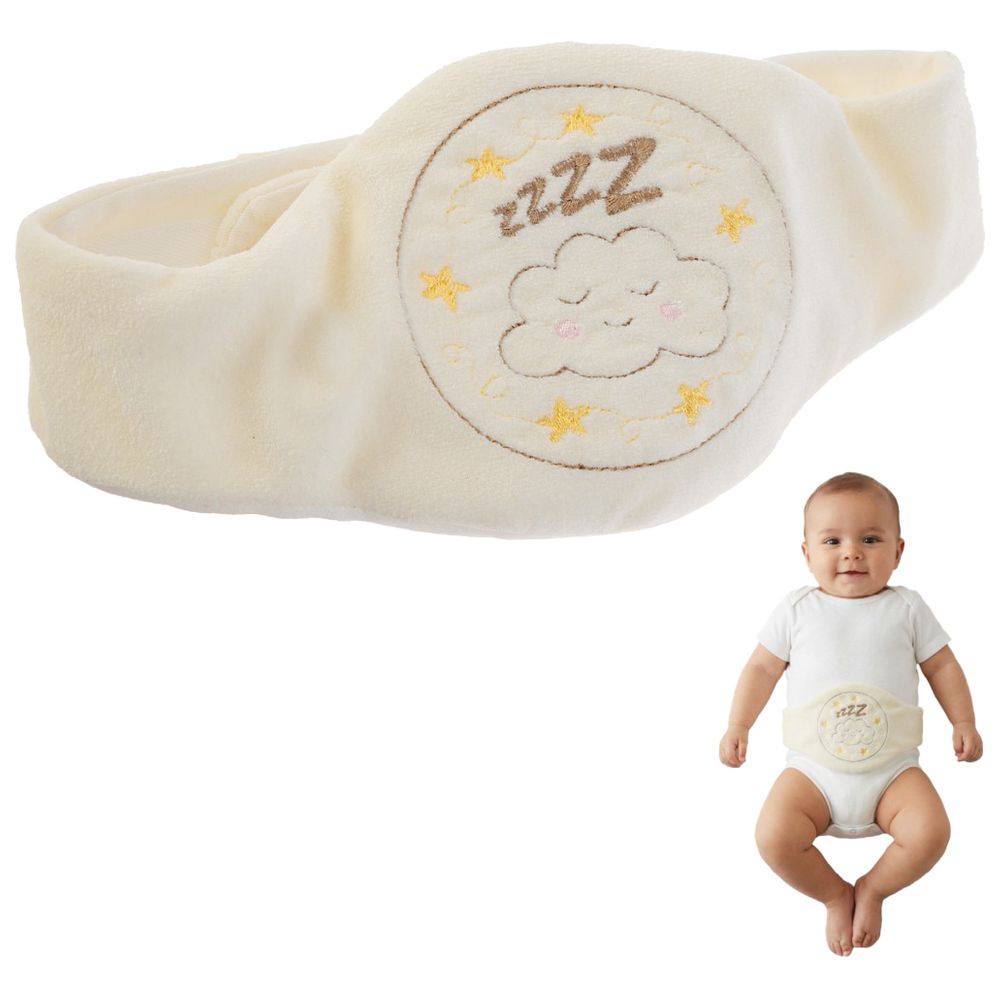 Babyjem - Baby Colic Relief Belt with Natural Cherry Seeds - Ecru