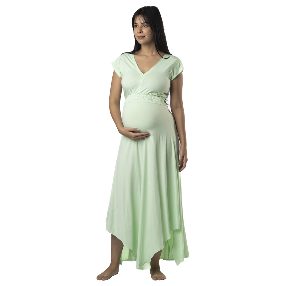 Block Hop - Empire Fit & Flare Dress - Lime