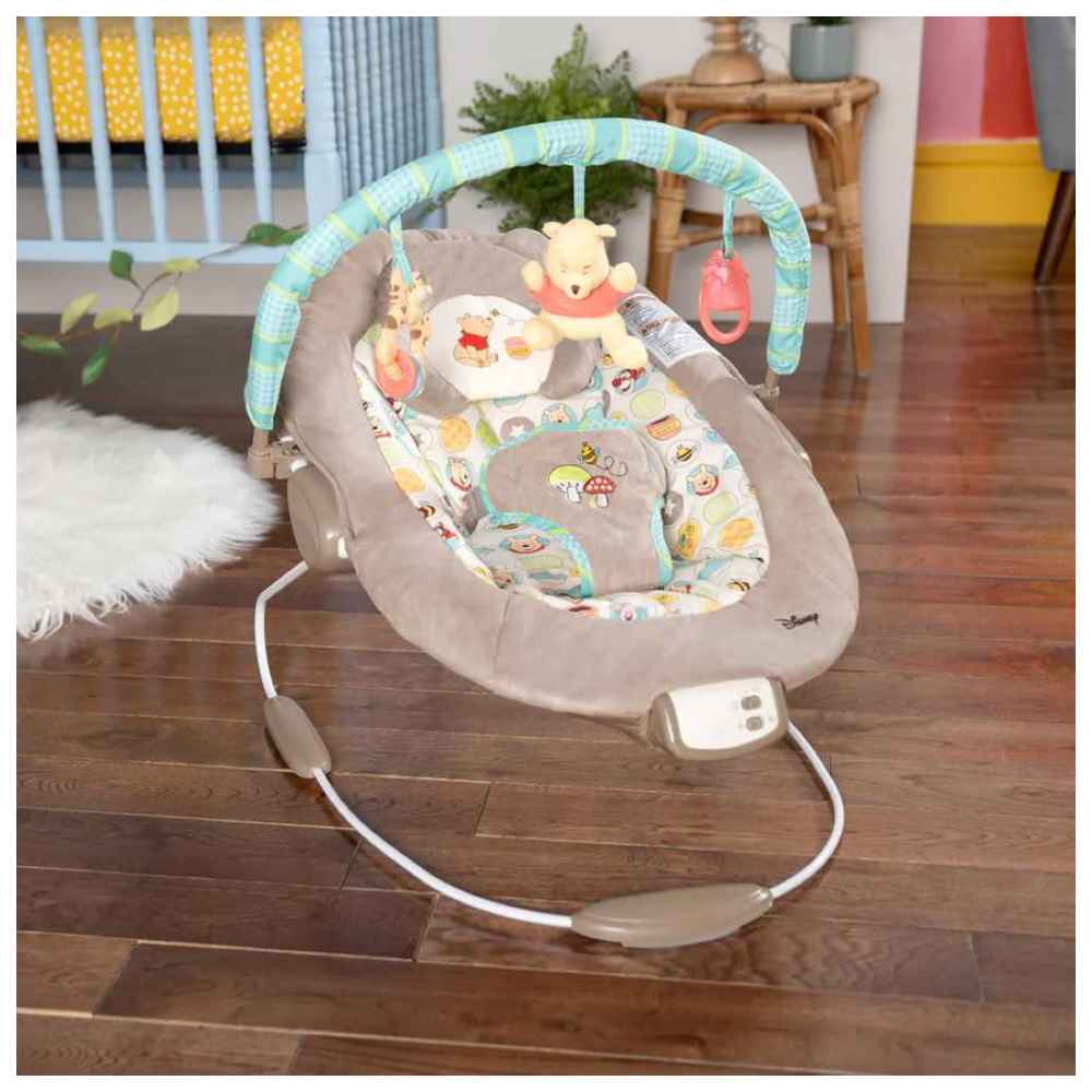 Disney Baby - Winnie The Pooh Dots & Hunny Pots Bouncer - Grey