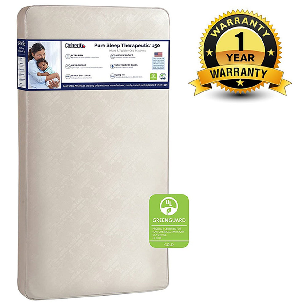 Kolcraft Pure Sleep Therapeutic 150 Crib Mattress - White
