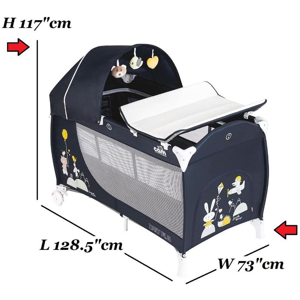 Cam - Daily Plus Travel Cot - Bear & Bunny