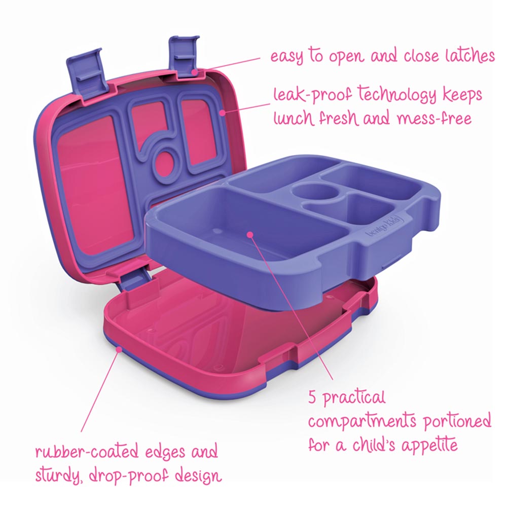 Bentgo - 5 Compartments Kids Brights Lunchbox - Fushia
