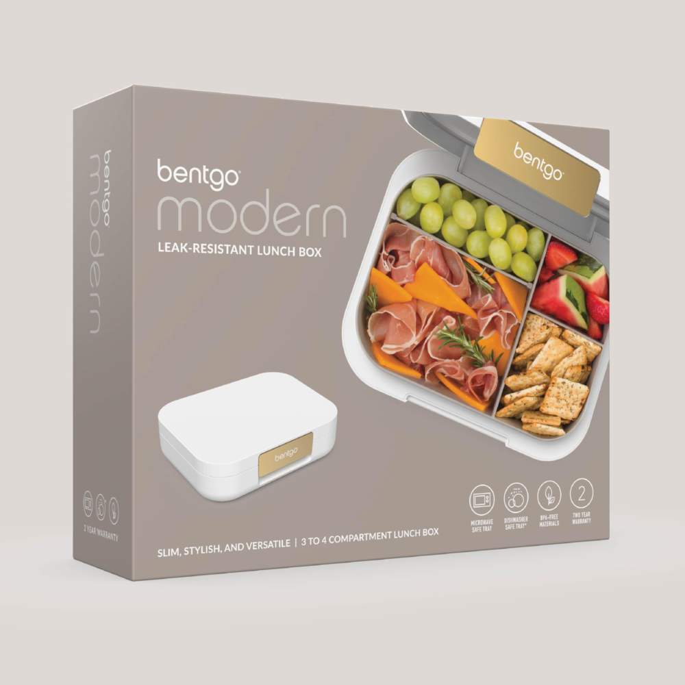 Bentgo - 4 Compartments Modern Adult Lunchbox 850 mL - White