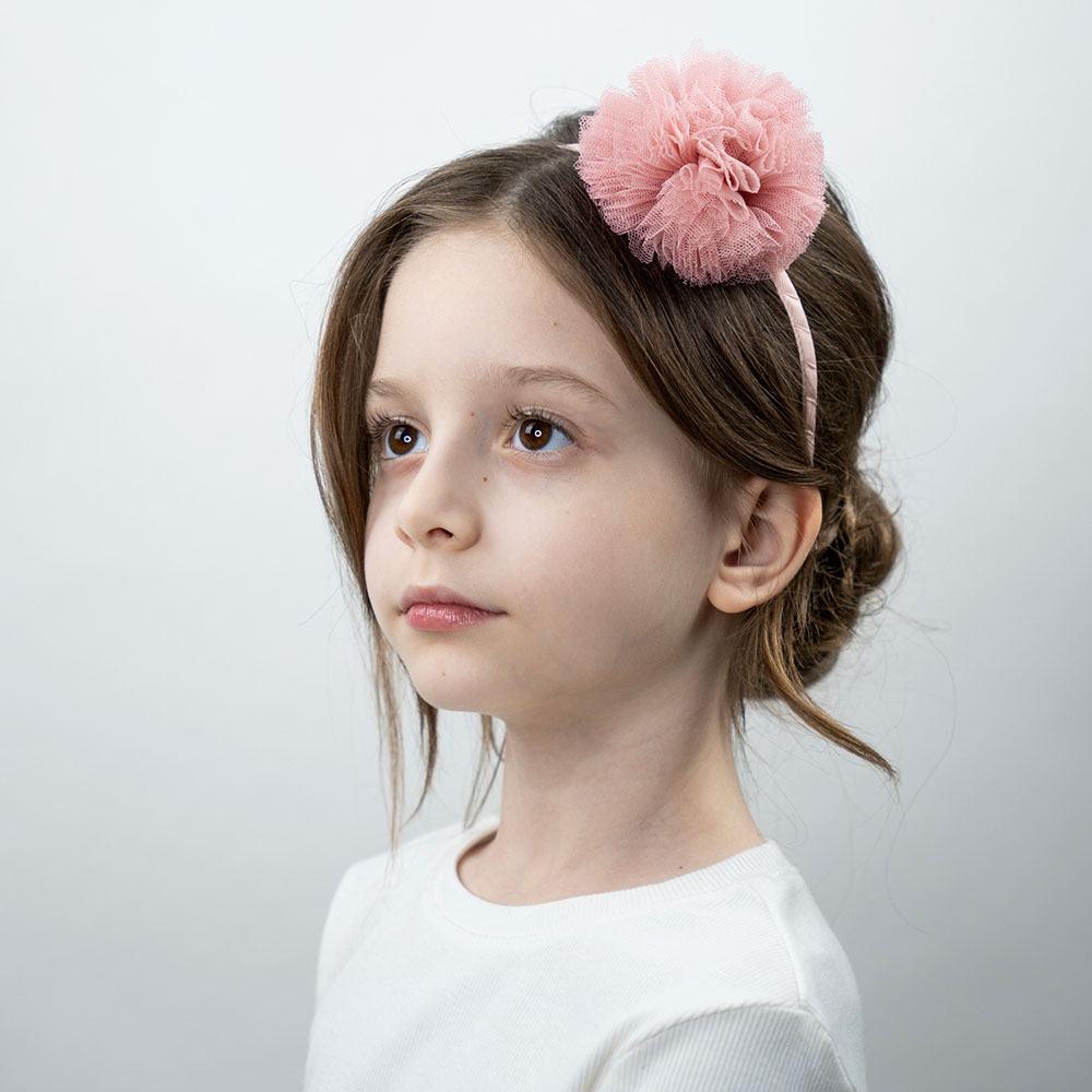 Billy Loves Audrey Oversize Pom Pom Headband Lily- Dolce - Rose