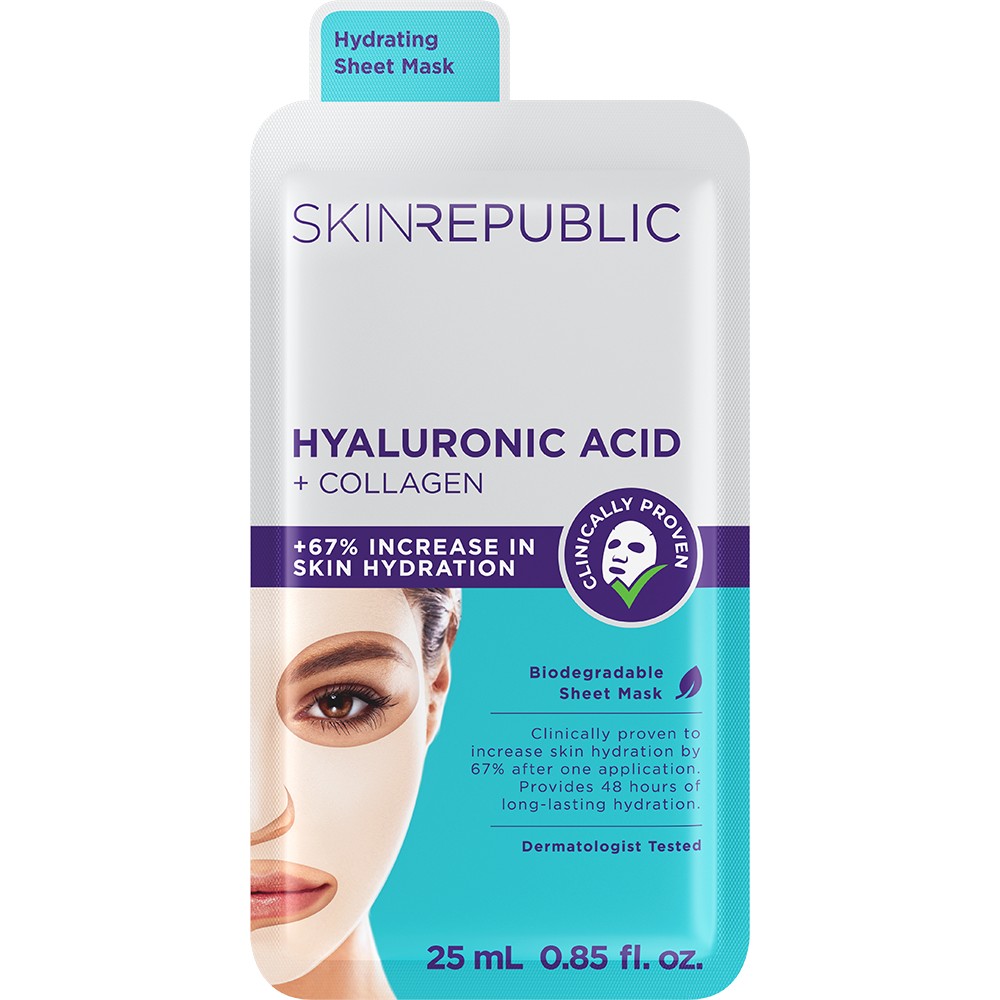 Skin Republic - Hyaluronic Acid + Collagen Face Mask 25ml
