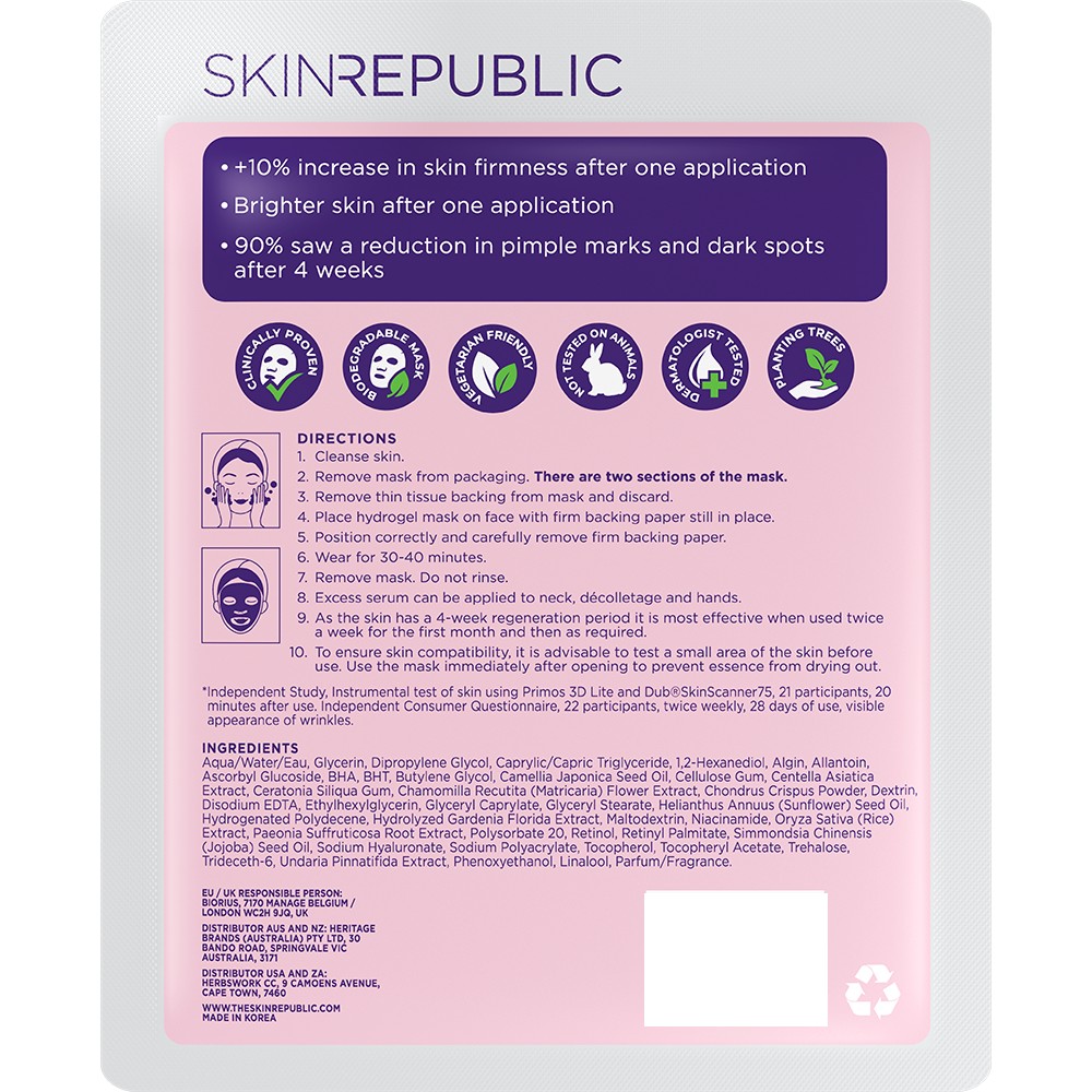 Skin Republic - Retinol Hydrogel Face Mask Sheet