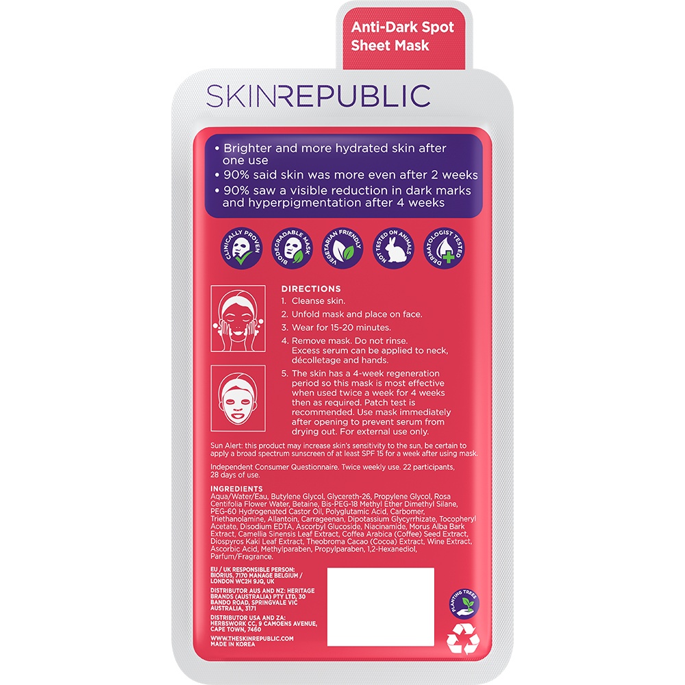 Skin Republic - Brightening Vitamin C Face Mask Sheet 25ml