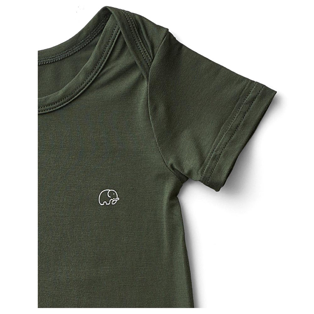 Anvi Baby Organic Bamboo Spandex Bodysuit - Green