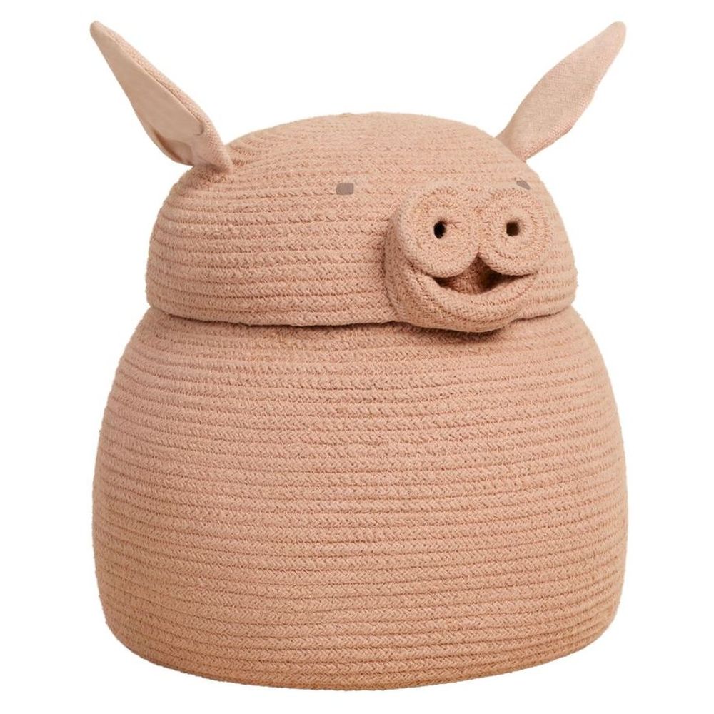 Lorena Canals - Peggy The Pig Storage Basket - Rose