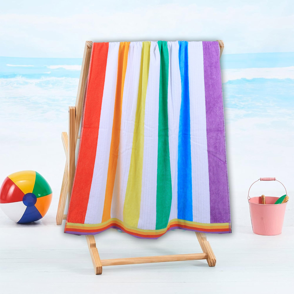 Byft Cotton Jacquard Beach Towel - Rainbow