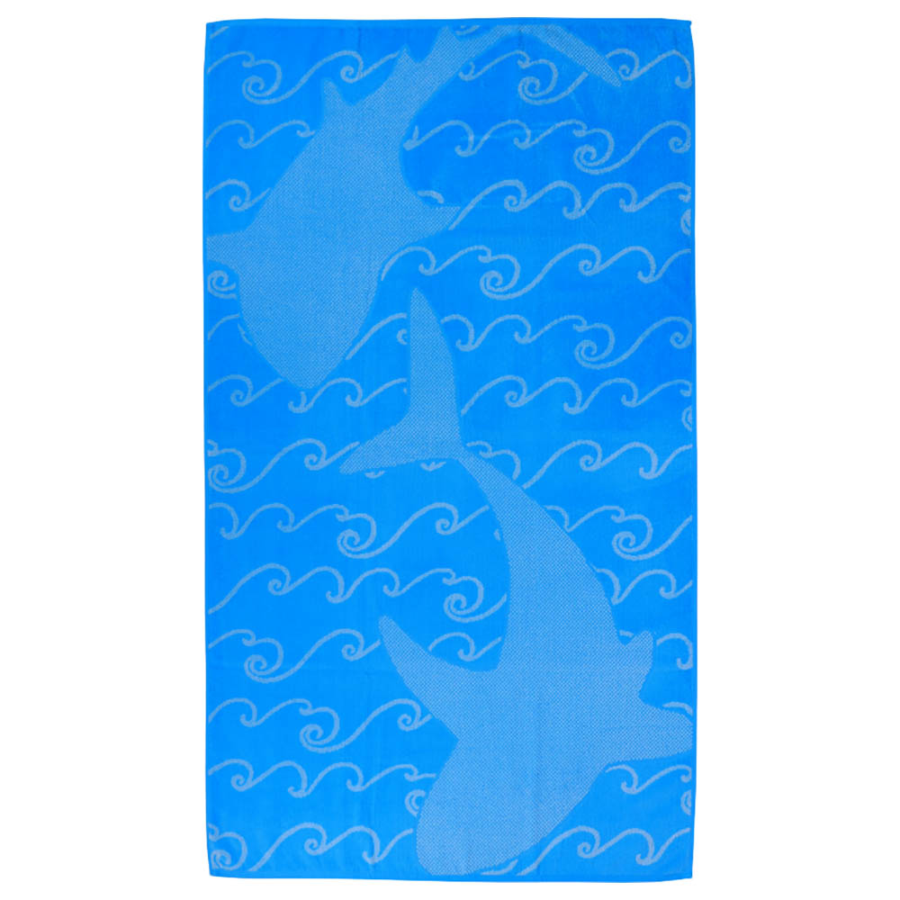 Byft Cotton Jacquard 86x162cm Sharks Beach Towel