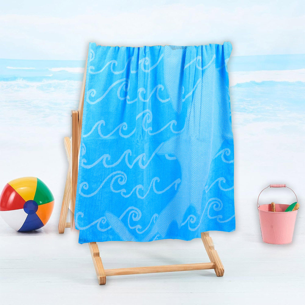 Byft Cotton Jacquard 86x162cm Sharks Beach Towel