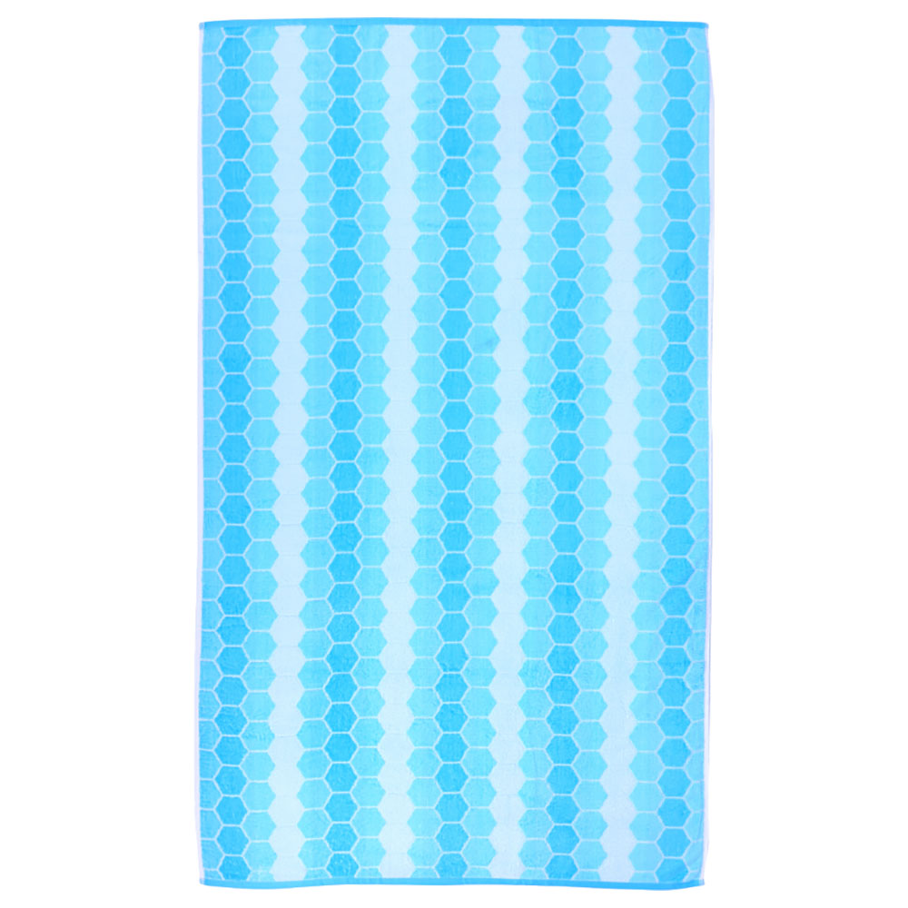 Byft Cotton Jacquard 86x162cm Cool Hexagon Beach Towel