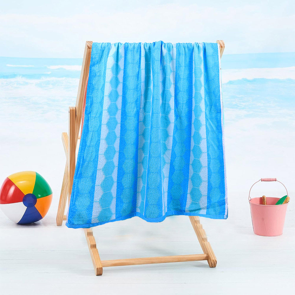 Byft Cotton Jacquard 86x162cm Cool Hexagon Beach Towel