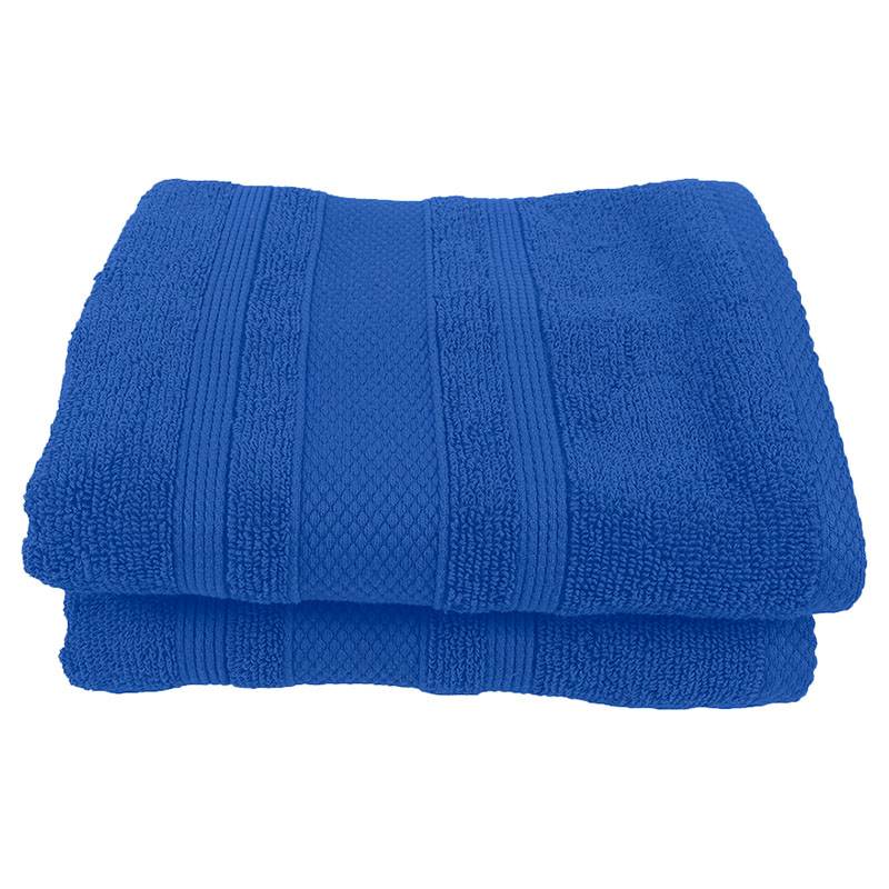 BYFT - Home Castle Premium Hand Towel - Blue - 50 x 90cm - Pack of 2