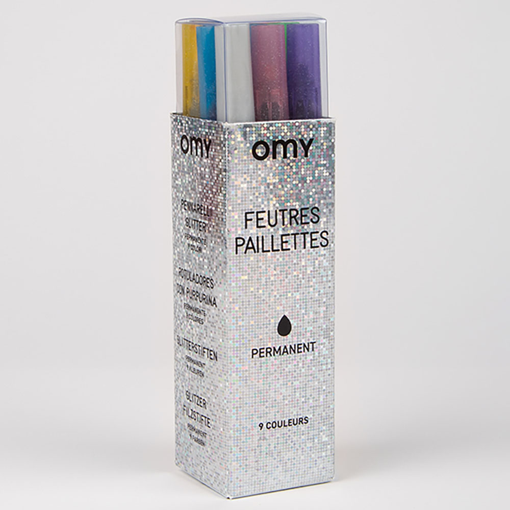 Omy - 9 Markers - Glitter