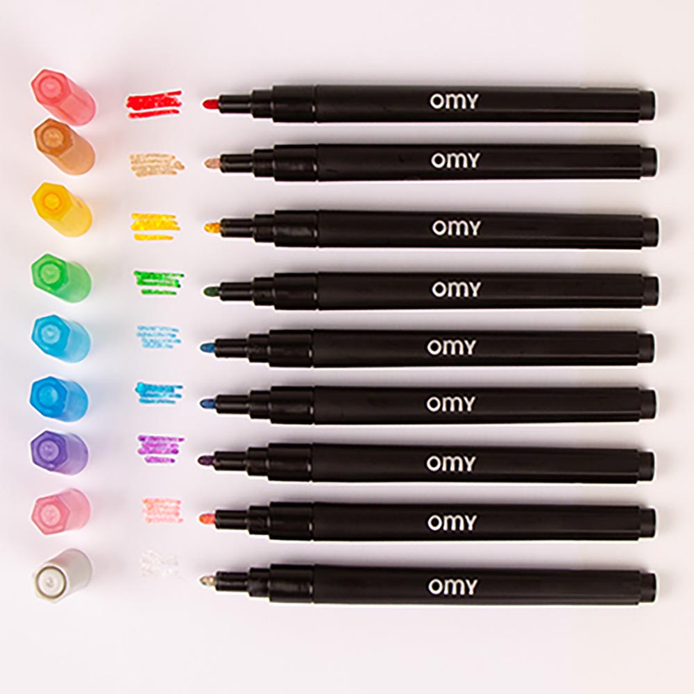 Omy - 9 Markers - Glitter