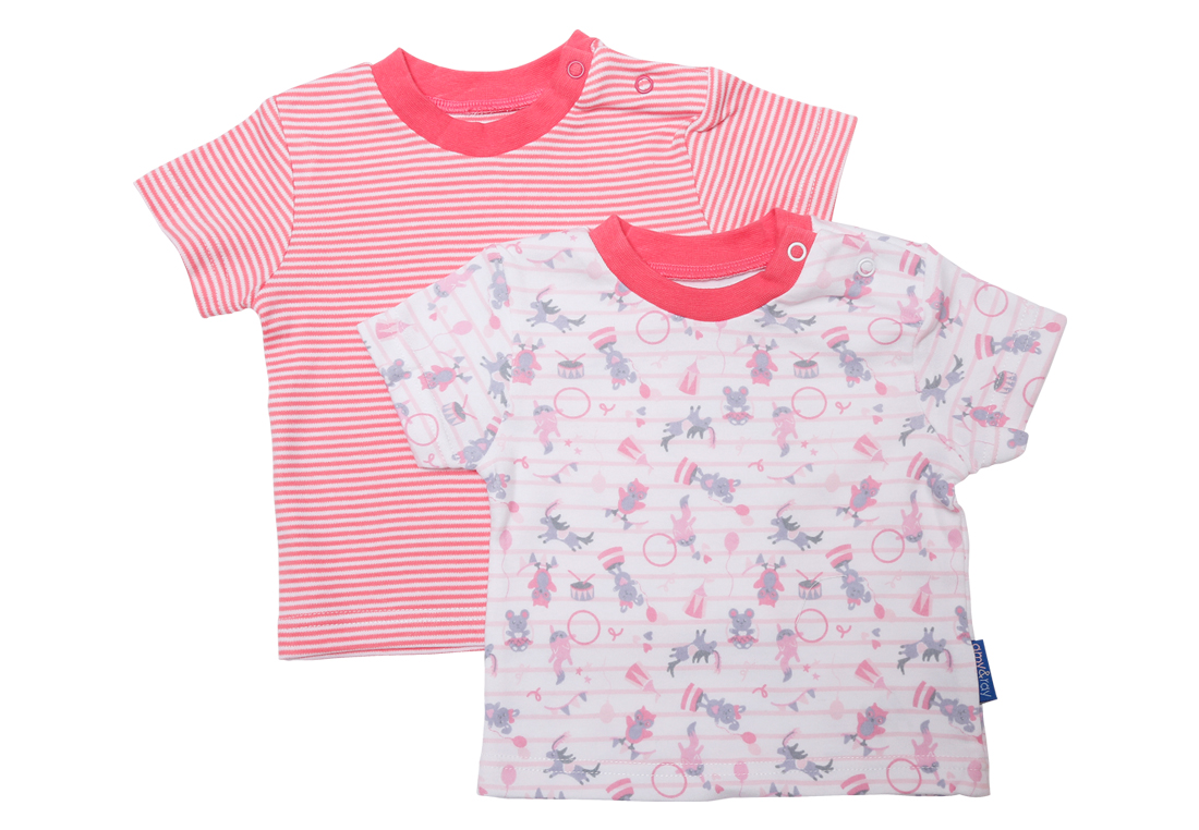 Amy & Ray Girls T-Shirt Half Sleeves 2 Pack