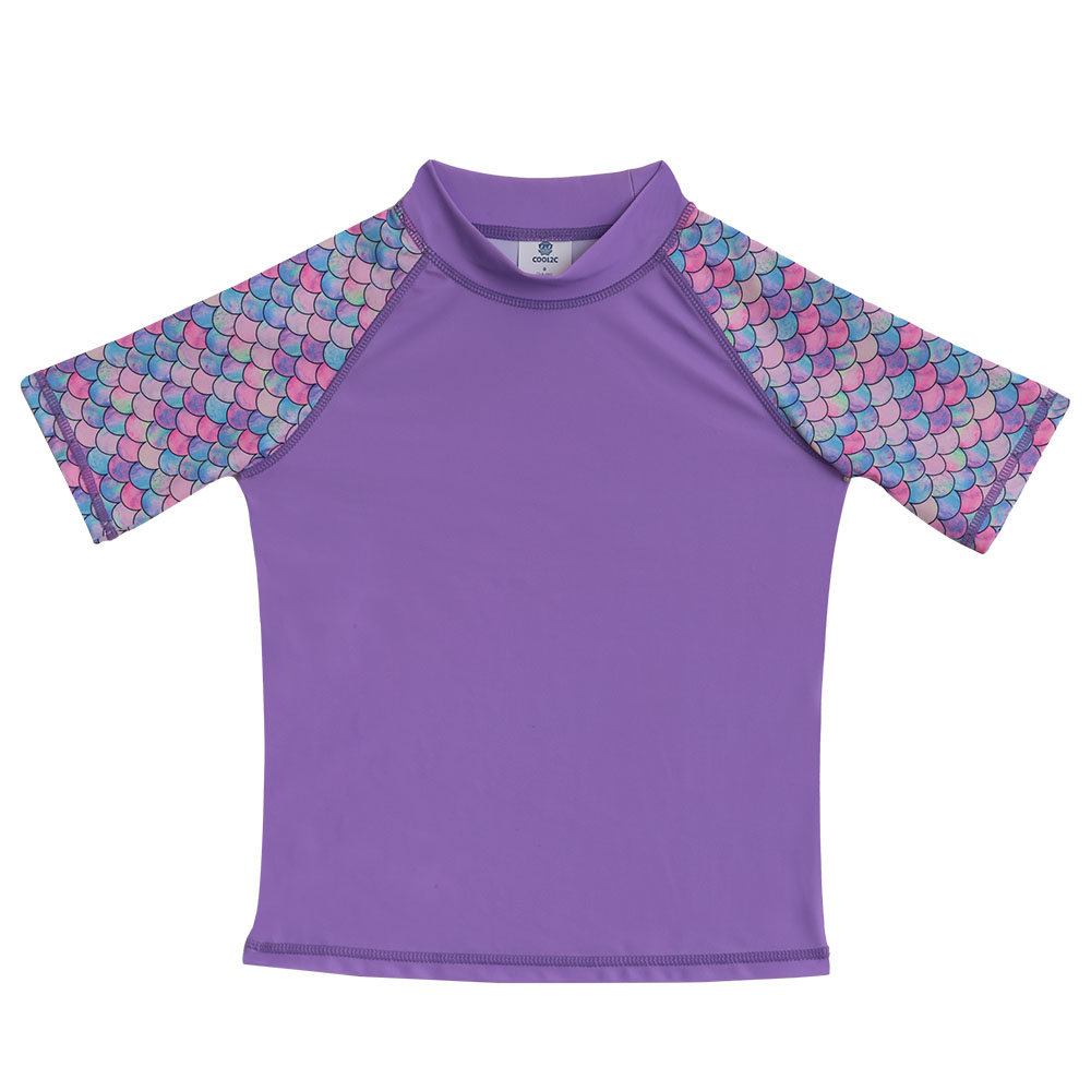 Cool2c Girls Colorful Short Sleeve Rashguard - Pink