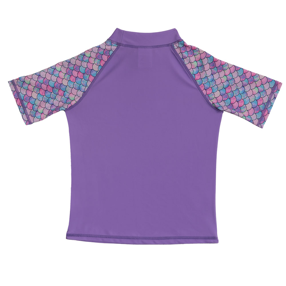 Cool2c Girls Colorful Short Sleeve Rashguard - Pink