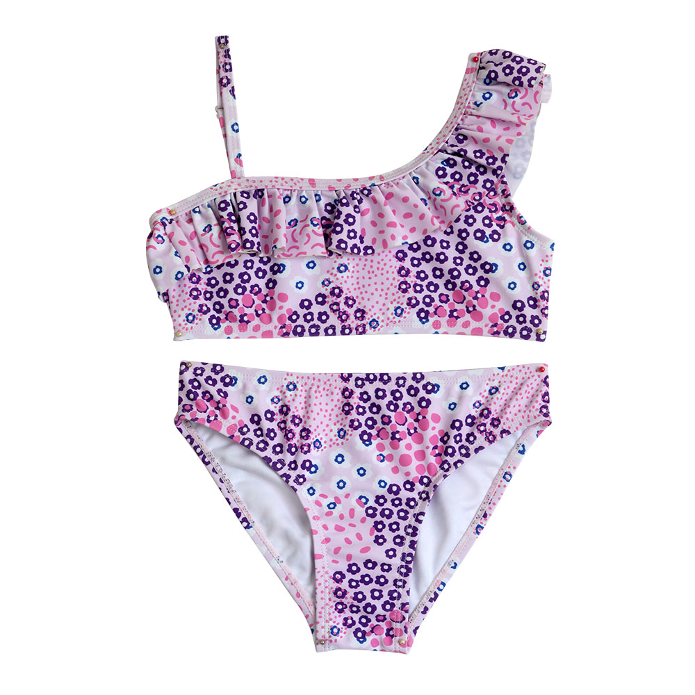 Cool2c Girls Flowers Swim Suit - Purple - 2 Pcs