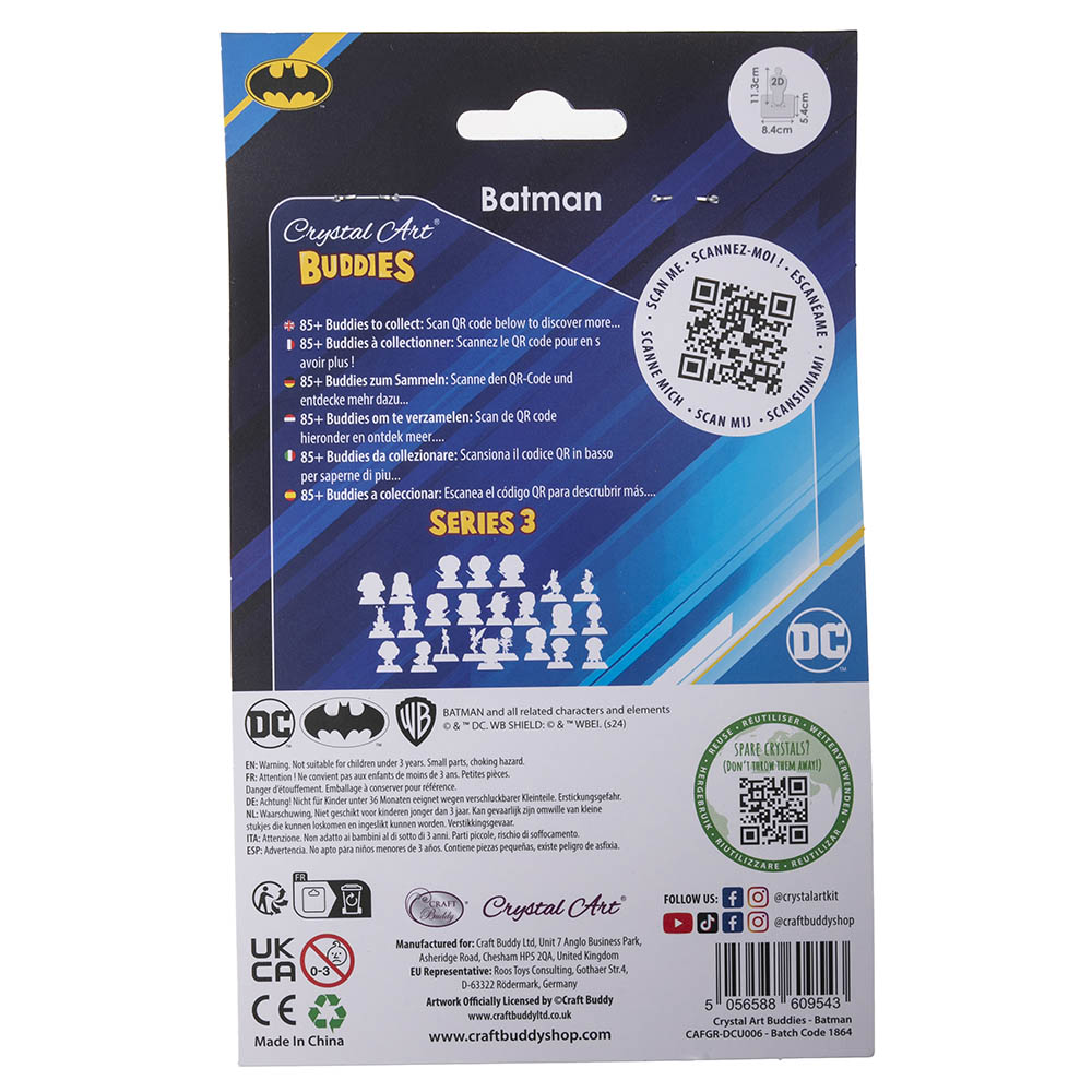 Craft Buddy - Crystal Art Buddy - Batman - 11 cm