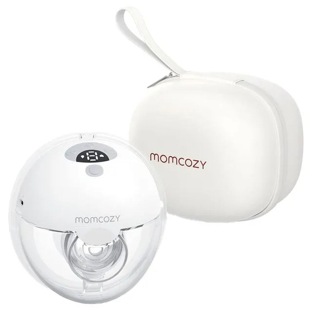 Momcozy - Hands-Free Electric Breast Pump M5 - Grey With Free Pack of 8 Momcozy Wipes, Breast Pump Cleaning Spray And 2 Nursing Disposable Maternity Underwear